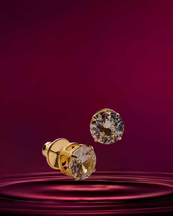 23A Brinco Dada cristal black diamond ouro