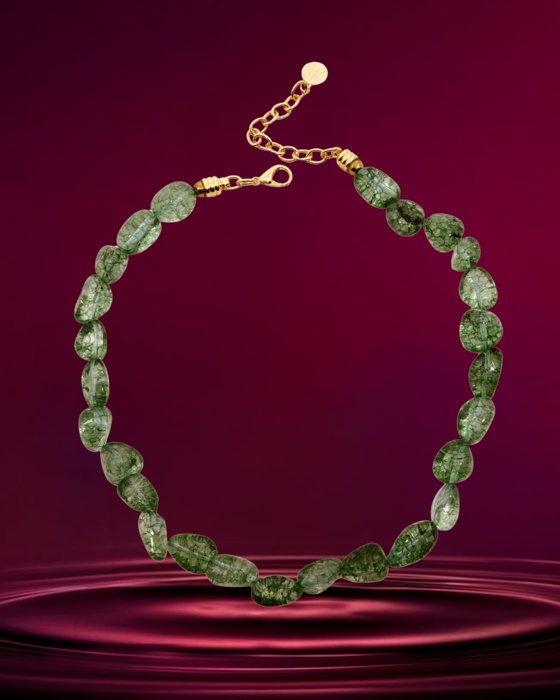 06A Colar Selma pedras verdes