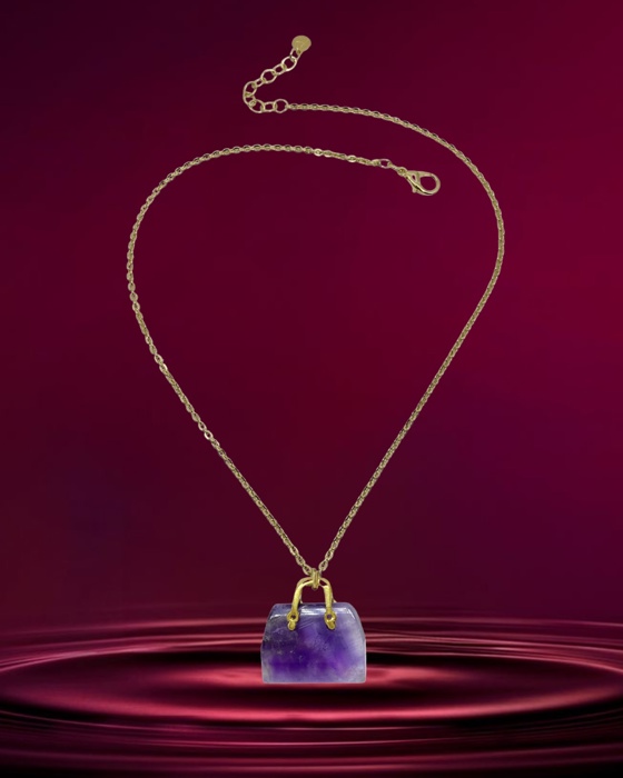 08F Colar Vania bolsa ametista
