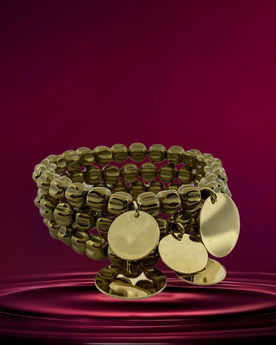 05F Kit de pulseiras Lana ouro