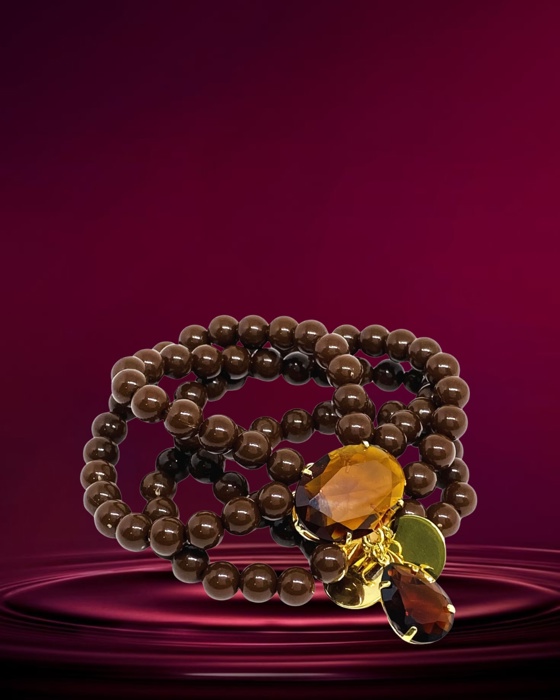 01Q  Pulseira Mel marrom