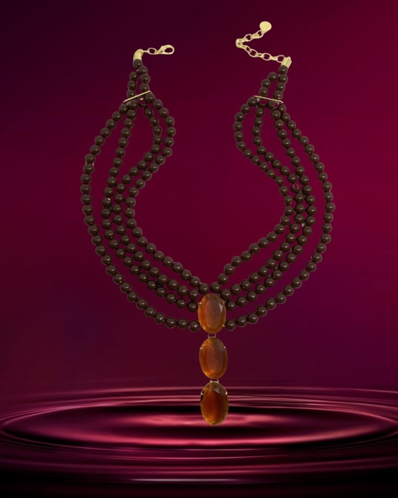 01O Colar Cloe marrom