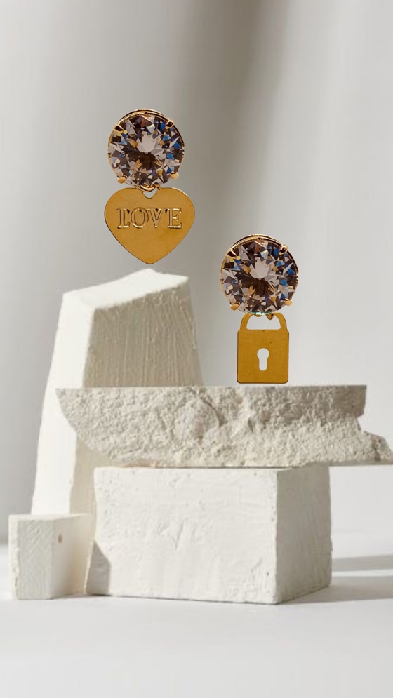 11 Brinco Amor zirconias