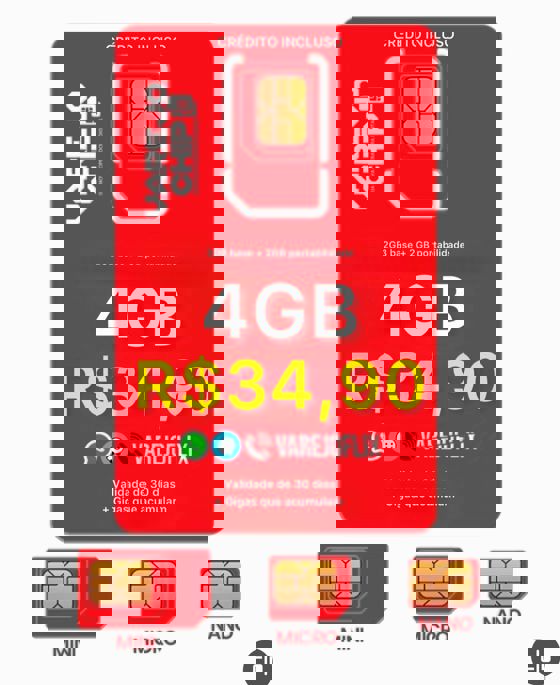 KIT 5 UNIDADES COM CRÉDITO