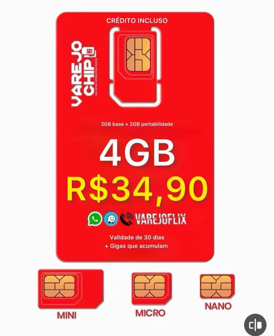 KIT 10 UNIDADES COM CRÉDITO