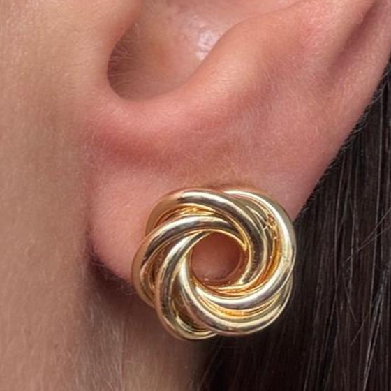 Brinco Nó Dourado LPGZ125