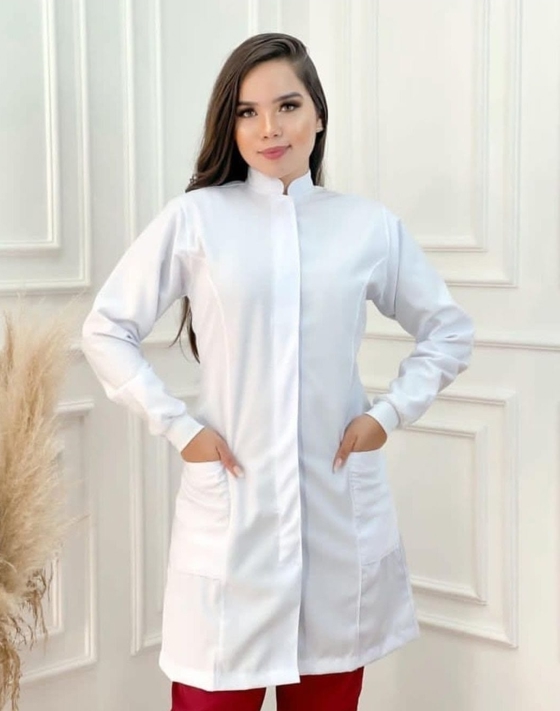 Jaleco Delicate Básic Feminino Botões Escondido