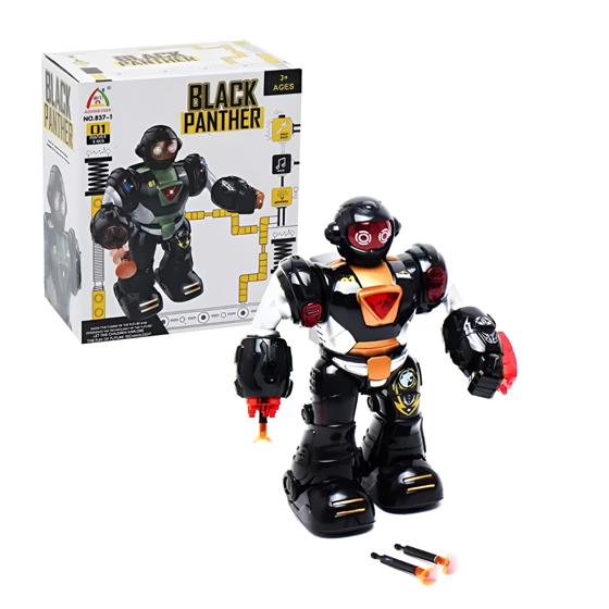 Robo Black Panther 22 cm - Robô de Ação Articulado