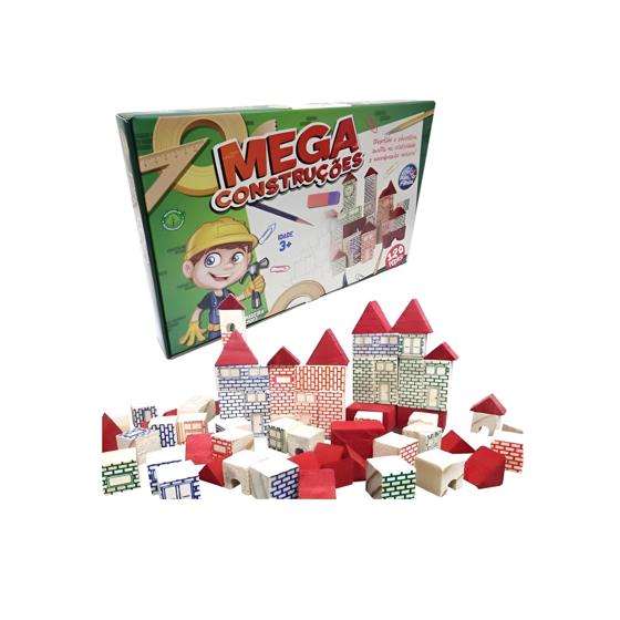 Blocos de Montar Mega Construções 120 Peças Pais & Filhos – Diversão e Aprendizado