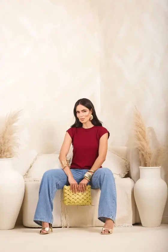 199- BLUSA LUNNA EM MALHA ENCORPADA COM ELASTANO