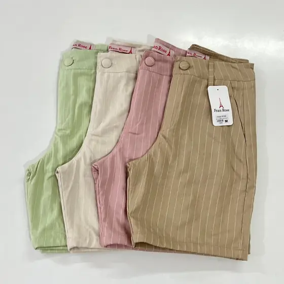 1956- BERMUDA EM LINHO RISCA DE GIZ