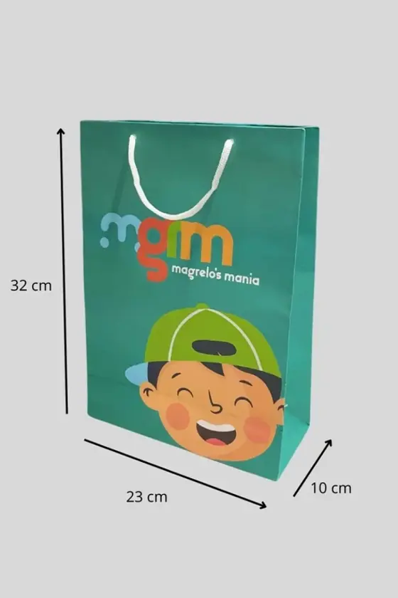 Sacola de Presente Personalizada Magrelo's Mania Kit 20 Unidades