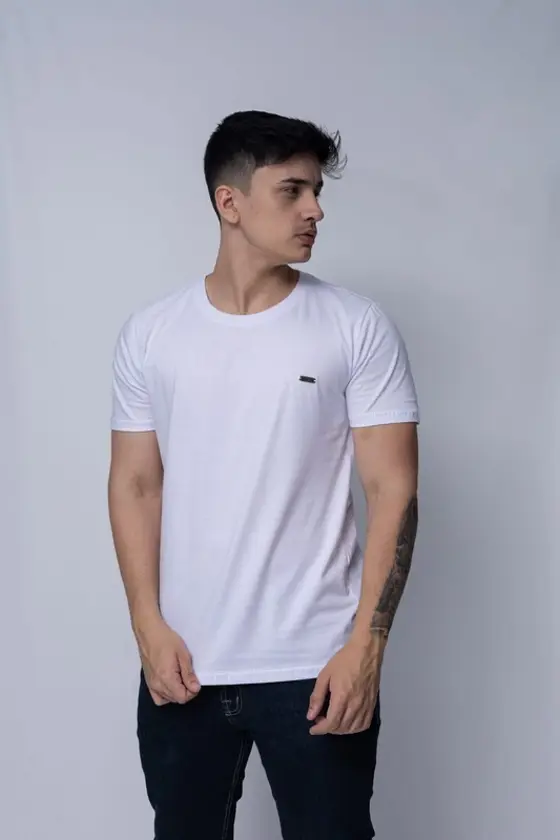 Camisa Masculina Adulto Gola Redonda Básica