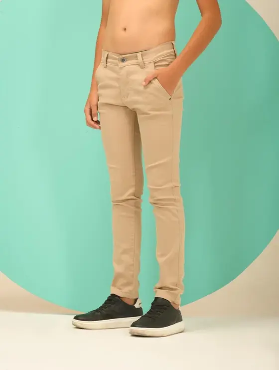 Calça Em Brim Infantil E Juvenil Masculino