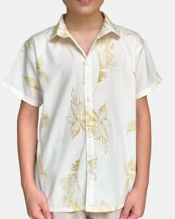 Imagem de destaque 6 de Blusa Manga Curta Estampada Tecido de Linho