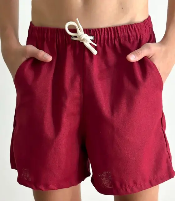 Imagem de destaque 5 de Bermuda Em Linho Infanto-juvenil Masculino