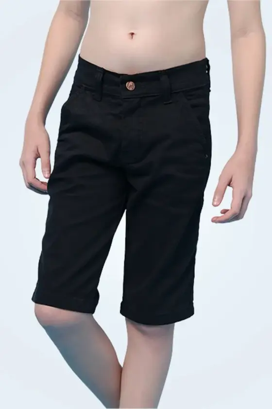 Imagem de destaque 3 de Bermuda Infantil E Juvenil Tecido Brim Esporte Fino Social