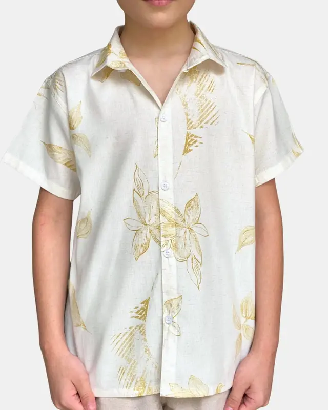 Imagem de destaque 7 de Blusa Manga Curta Estampada Tecido de Linho