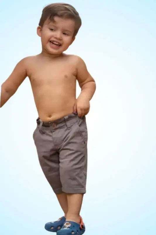 Imagem de destaque 7 de Bermuda Infantil E Juvenil Tecido Brim Esporte Fino Social