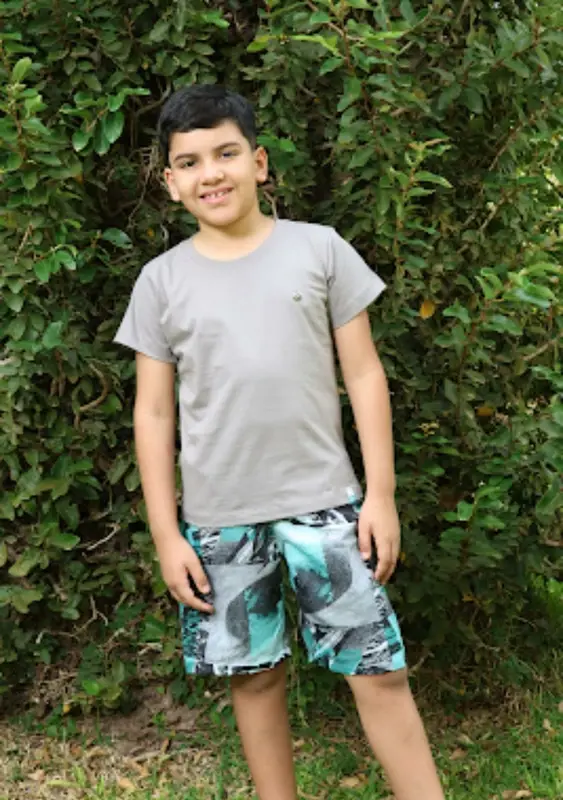 Imagem de destaque 4 de Camisa Infantil Masculina Com Plaquinha Blusa Pescoço Redondo