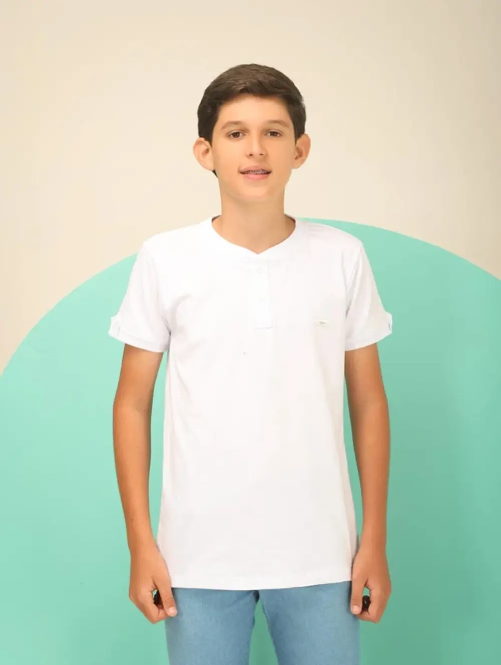 Imagem de destaque 3 de Camisa Gola Portuguesa Juvenil Masculino 100% Algodão