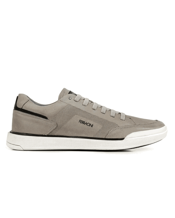 Sapatênis de Couro Ferracini Masculino Star 1062 -617 D Cinza