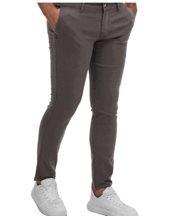 Calça Sarja  Bolso Faca Slim Ogochi Original Chumbo