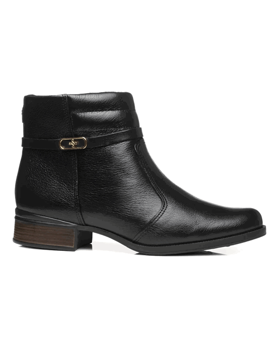 Bota Pegada Feminina Em Couro Original 282014 Preta