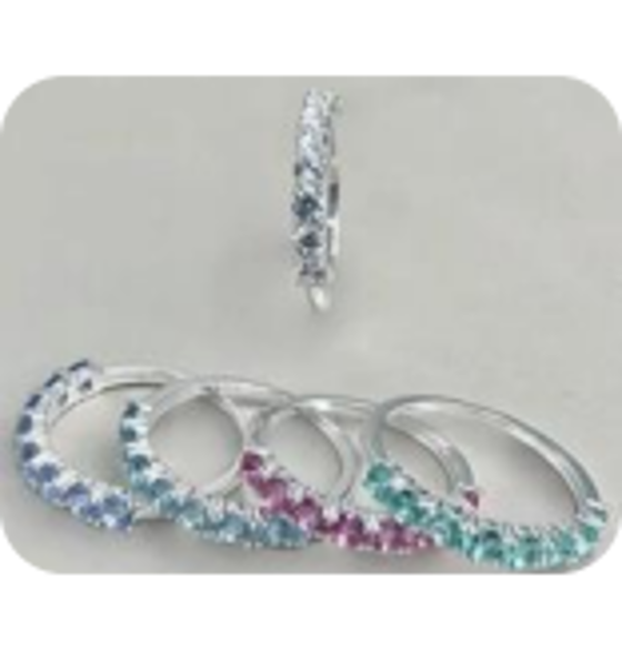 Anel meia aliança Zircônia 3mm 