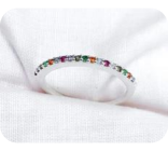 Anel Aparador 180 Cravejado Colorido