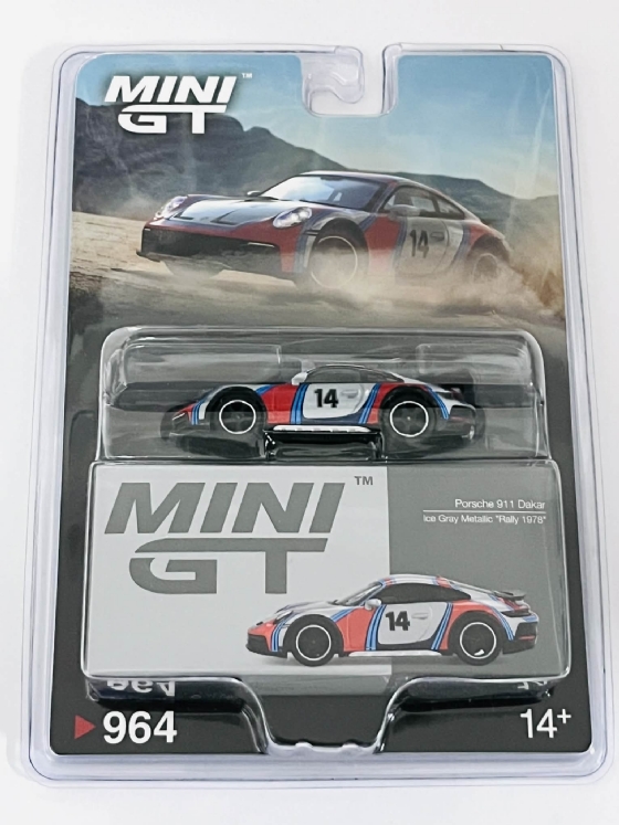 Mini GT - Porsche 911 Dakar Ice Gray Metallic Rally 1978 - Numero 964