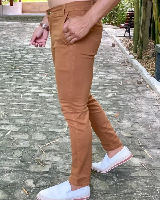 Calça brim esporte fino Alfaiataria