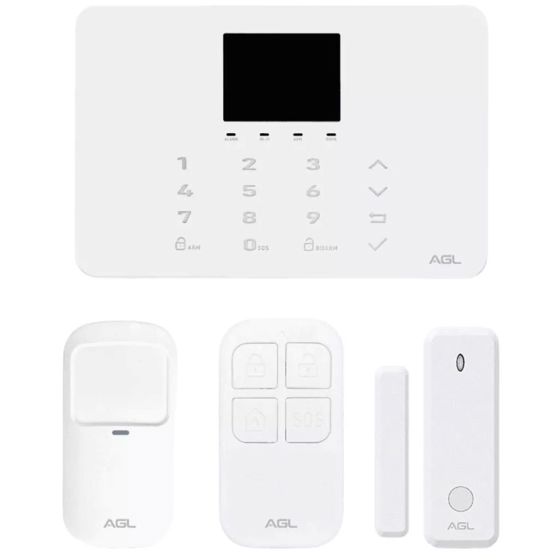 Kit Central De Alarme Izzy Touch Wifi 433mhz Segurança Agl Branco