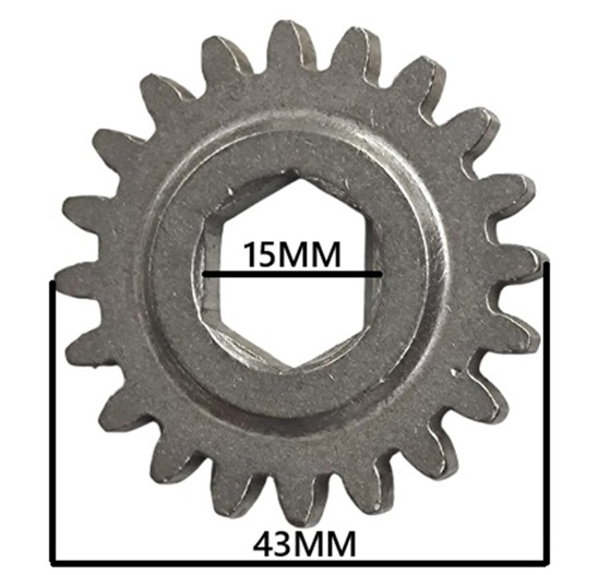 ENGRENAGEM EXTERNA DO EIXO DO MOTOR DE PORTA DE AÇO AUTOMÁTICA DE RNROLAR 