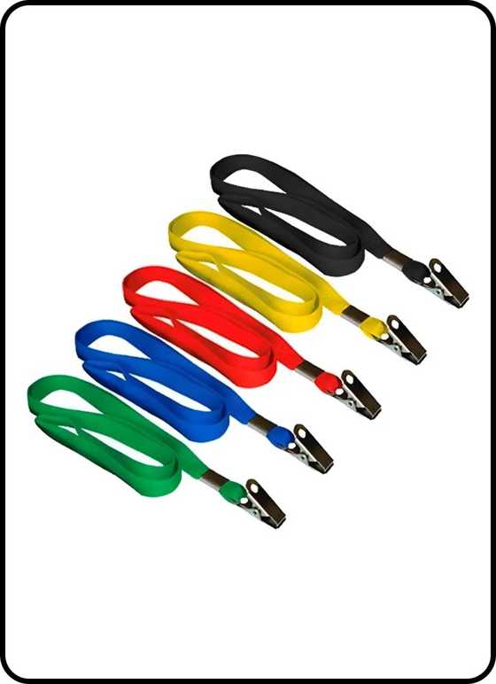 Cordão Para Cracha Liso 15mm Jacaré (10 unidades)